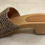 Madewell The Evelyn Slide Wood Clog Slides in Spotted Calf Hair New Size 6.5 Photo 9