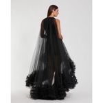 Mac Duggal NWT 68252 Tulle High Neck Sleeveless Ruffled Hem Hi-Low Gown Size 10 Photo 2