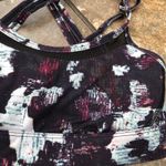 Lululemon Navy Watercolor Get Down Sports Bra Static Blossom Sz 4 Photo 3