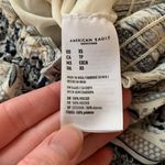 American Eagle Womens XS Jumpsuit White Blue Floral Strapless Wide Leg Palazzo Photo 5