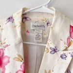 Chadwick's  Women's Vintage Spring Floral Linen Boyfriend Blazer Size 6 Photo 4