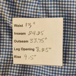 Blue Check Pants Size 4 Talbots Petite Blue Gingham Cropped Pants Photo 1