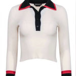 Alice + Olivia  Pia Rib Knit Wool Blend Polo Size S - NWT Photo 0