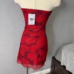 Princess Polly Donelli Mini Dress Burgundy, Red Floral, 6 Photo 1
