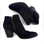 Paul Green  Malibu Sliced Zip Bootie Black Nubuck Leather Ankle Sz 10 EU40.5 Photo 0