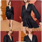 Ulla Johnson Amara Dress In Noir Ruffle Tiered Mini Cocktail Size 8 Photo 1