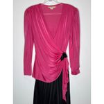 American Vintage 1970s Filigree hot pink disco jumpsuit USA made Size small - medium Photo 6