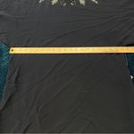 Free People Navy Blue Floral Beaded Embroidered Chiffon Dolman Sleeve Dress M Photo 14