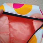 Clinique  Zippered Makeup Bag and Mirror Travel Pink Orange White New Photo 5