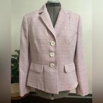 Le Suit  women's light pink/lavender tweed blazer Photo 2