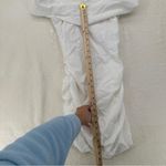 Princess Polly  “Marcia” White Off the Shoulder Ruched Cotton/Linen Mini Dress Photo 2