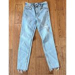 ZARA Trafulec high rise straight leg light wash jeans 4 Photo 8