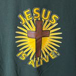 Urban Outfitters Jesus is Alive T Shirt Vintage Y2K Extra Large XL Green Graphic Tee Photo 6