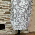 London Times  halter party shift dress shimmer white gray Sz 8 wedding guest Photo 4