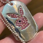 Playboy Bunny Pink Crystal Name Tag Fashion Necklace 2006 Photo 5
