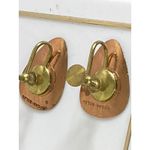 Vintage RARE Hogan Bolas Matching Copper Yellow Enamel Brooch And Earring Set Photo 7