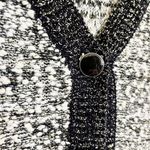JM Collection Black & White Boucle Knit Cardigan, M Photo 4