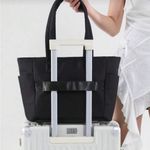 Tote Bag Handbag Women Commuting Bag Shoulder Bag Multiple Pockets Bag Black Photo 4