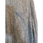 Garnet Hill  Gray white Swirl Print Long Sleeve Casual T-Shirt Women Sz M Photo 2