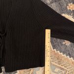 Ava & Viv  Tie Front Rib Knit Black Cozy Sweater Cardigan Women’s Size 1X Photo 6