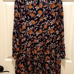 West of Melrose NWT-  Black & Brown Floral Long Sleeve Baby Doll Dress Small Photo 2