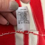 J.Crew Red Cream Striped Sweater Crew Neck Sz Medium Photo 4