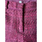 Tory Burch NWT  Drew pants, in a rich plum tweed with tuxedo stripe size 6 Photo 13