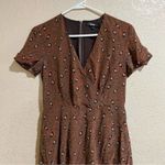Slate + Willow  Rust Brown Silk Leopard Print Dress Photo 3