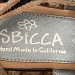 sbicca  Hand Made Silver zhray Wedge Strappy Sandals 8.5 8 39 made in USA Photo 6