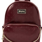 Playboy  Maroon Backpack with Gold Details Photo 0