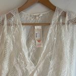 Maje Lace Overlay Blouse Medium Cream Ecru Photo 2