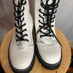 Sincerely Jules  White Leather Harley Lug Combat Boots Size 10 Photo 7