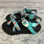 Chacos Chaco Blue Floral Hiking Sandals Women's 9** Strappy Comfort Photo 2