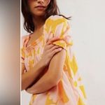 Free People NWOT Free People Mila Printed Mini Dress In Pink & Orange Photo 1