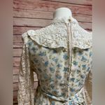 Vintage Floral High Neck Crochet Long Sleeve Prairie Dress Photo 15