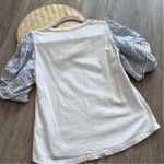 ALC Frank A.L.C. White and‎ striped puff sleeve blouse Photo 6