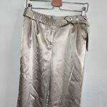 Anthropologie Maeve By Champagne Satin Jogger Dress Pants Size 2 Photo 3