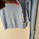 Love Always Baby Blue Ribbed Knit Puff Sleeve Sweater Large Coquette Romantic Photo 6