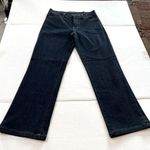NYDJ  Womens Size 4 Blue Dark Wash Denim Jeans Straight‎ Tummy Tuck Five Pockets Photo 0