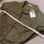 a.n.a (NWT)  Women’s Olive Green Cargo Utility Button-down Mini Dress Tie Waist Photo 8