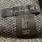Tahari : Gray Black and White Patterned Mockneck Sweater Photo 2