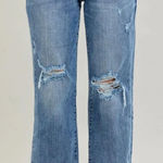 Judy Blue  Light Blue High-Waist Distressed Cropped Wide Leg Jeans.   Size-15 Photo 0