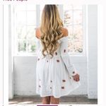 Free People Nwt counting daisy’s white red embroidered floral spring dress boho Photo 3