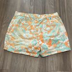 Tibi  Shorely Orange Floral Chino Shorts Sz 10 Photo 8