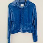 Offline By Aerie Size Small Blue Velour Hoodie Hooded Sweater Women's‎ Photo 4