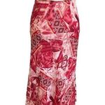 Dress U floral Print Maxi Skirt Asymmetrical Hem Fairy Ruffle Elastic Waist 16 Pink Photo 0