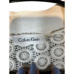 Calvin Klein  White Lace Embroidered Back Detail Long Sleeve Sweater Women Sz 2X Photo 6
