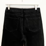 Soft Surroundings  Denim Touch of Lace Straight Leg Slim Ankle Jeans Black Size 6 Photo 7