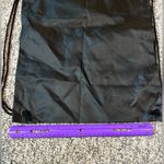 Rainbow Kitten Surprise Black Drawstring Bag Photo 2