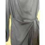 Princess Polly  Villa Mini Dress Navy Blue Wrap Tie Linen Blend Size US 4 Fall‎ Photo 4